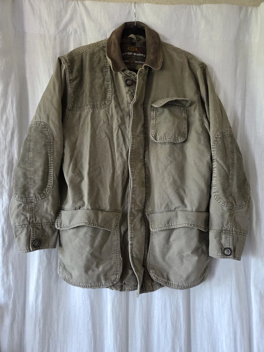 GAP | Vintage Out Of Door Olive Field Jacket with Brown Leather Collar